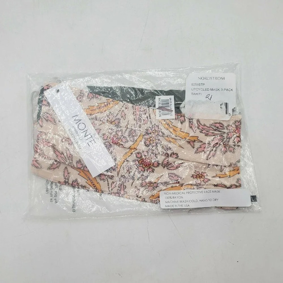 Monte Reusable Washable Fask Masks 3 Pack NWT‎ - Picture 3 of 7
